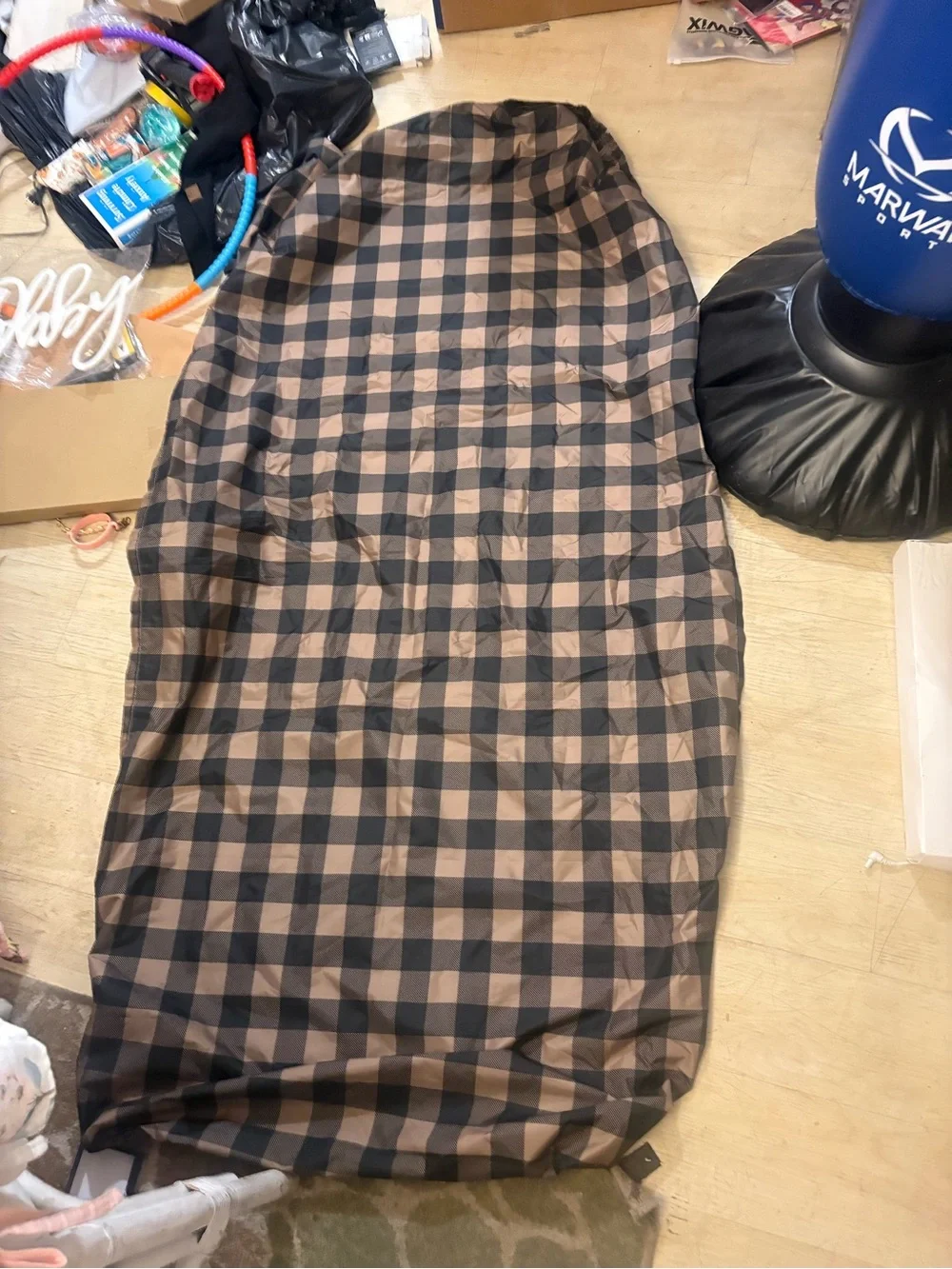 NWOT 6 Ft Waterproof Picnic Table Cloth Flannel Backed Fitted Vinyl tablecloth